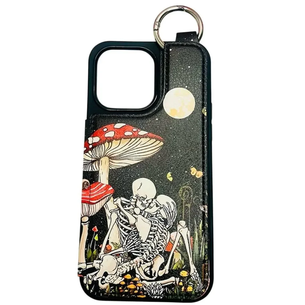 NWT iPhone 14 Pro Max Wallet Case Gothic Dark Romance Card Holder